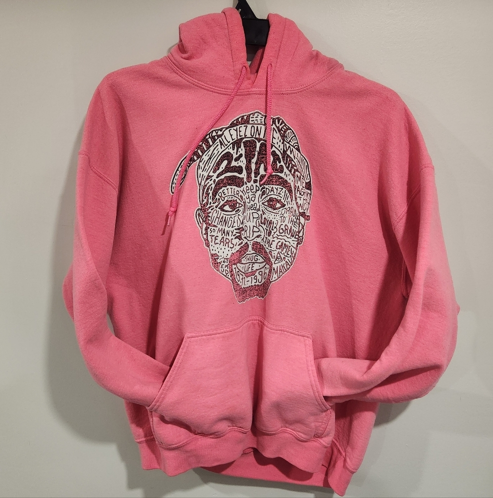 2Pac Tupac Pink Hoodie